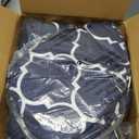 14 Piece Outdoor Patio Cushion Cover Replacement, Waterproof Patio Cushion Covers, Outdoor Furniture Cushion Covers Set for 6 Seat Wicker Rattan Sofa (Blue Grid)