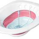 Electric Sitz Bath for Toilet Seat - Yoni Steam Seat -Portable Sitz Bath Tub for Hemorrhoids and Postpartum Care - Wide Seat - Deeper Bowl - Mauve