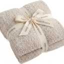 Unboxme Sweet Dreams Cozy Soft Throw Blanket 54" x 72", Warm Fluffy Fleece No Shedding, Taupe for Mom (Stone)