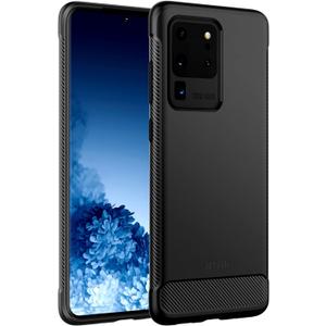 JETech Slim Fit Case for Samsung Galaxy S20 Ultra 5G (2020), Thin Phone Cover with Shock-Absorption and Carbon Fiber Design (Black)