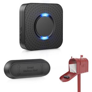 Mailbox Alarm Mail Chime Notification System-Mail Alarm 600 ft Long Range Wireless Mailbox Alert With LED Light Flashing and Sound Reminders