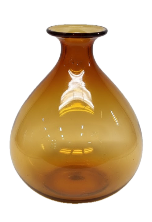 Glass Vases for Centerpieces – Unique Organic Shape in a Delicate Yellow Color