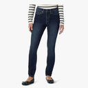 Essentials Womens High Stretch Mid-Rise Skinny Jean, Size S, Dark Wash