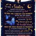 Sister Blanket Butterfly, 50"x60" - Sister Birthday Gifts, Sisters Gifts for Women, Birthday Gift for Sisters Adult, Butterfly Blanket for Sis, Present for Sis Christmas