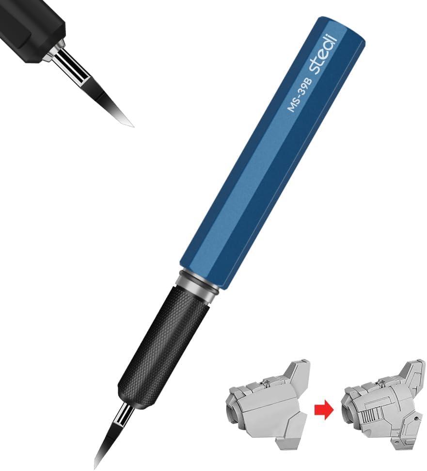 stedi Model Scriber Chisel,Tungsten steel Blades 0.15mm,for Modeling Hobby,RG Scale Model,Gundam Model Kit,for Scribing line, Engraved,Panel line,Resin,Blue
