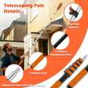 AgiiMan 30FT Reach Telescoping Pole - 5 to 24FT Extension Pole, Portable Aluminum Telescoping Rod with Easy Flip Lock, Paint Roller Extension Poles for Paint Dusting, Window Cleaning