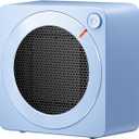 Gaiatop Mini Space Heater, Lightweight PTC Ceramic Fast Heating 500W Energy Efficient for Indoor Use, Overheating & 45 Tip-Over Protection, Portable Desk Electric Heaters for Office Home Blue