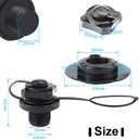 3 x Inflatable Boat Air Valve, 2pcs Air Valve Inflatable Boat Spiral Air Plugs One-Way Inflation Replacement Screw Boston Valve for Boats Rubber Dinghy Raft Kayak Pool Boat Airbeds (White)