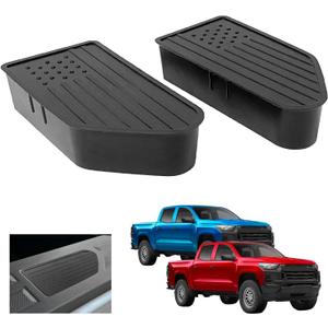 Bed Rail Stake Pocket Covers for 2023 2024 2025 2026 GMC Canyon and Chevy Colorado Rear Truck Tonneau Covers Made of ABS Material Wear Resistant Anti Rust 2024 Chevrolet Colorado Caps Rail-2pcs