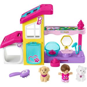 Fisher-Price Little People Barbie Toddler Toy Play and Care Pet Spa Playset with Music & Sounds for Pretend Play Kids Ages 18+ Months