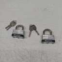 Master Lock Laminated Steel Padlock with Key, Warded Lock 2 Pack