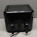 CHEFMAN 6 Quart Dual Basket Air Fryer Oven with Easy View Windows, Sync Finish, Hi-Fry, Auto Shutoff, 2 Independent 3Qt Nonstick Dishwasher Safe Frying Baskets, Digital Double Air Fryer - Black