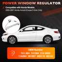 741-304 Driver Side Power Window Regulator w/Motor for 03-07 Honda Accord