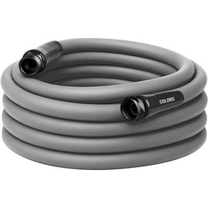 Flexzilla Colors Garden Hose 5/8 in. x 50 ft., Lightweight All-Weather Water Hose, Durable and Flexible, Leak-Free Connections, Slate Gray