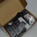 Folding Coat Hooks, Foldable Wall Hooks for Hanging Aluminum Alloy Cloth Coat Hanger Headphones Holder Headset Wall Hanger Hook- Pack of 12 (Black)