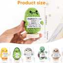 6 PCS Positive Crochet Animals with Base, Funny Handmade Emotional Support Potato Duck Penguin Turtle Dinosaur Avocado, Cute Mini Crochet Stuffed Animal for Friend Coworker Inspirational Gift