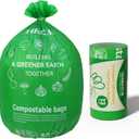 13 Gallon Compostable Trash Bags, 40 Bags Compost Bags for Countertop Bin, Camping Toilet Bags for Portable Toilet, BPI Certified and Meet The ASTM D6400 Standard