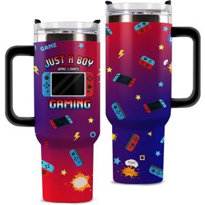 Undergo Gamer Gifts, Present for Gamers, Cool Gifts for Men Teenage Teen Boys Boyfriend,Stainless Steel Tumbler 40oz (Blue)