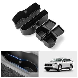 4PCS Car Door Tray Organizer for Honda CRV CR-V Accessories 2023 2024 2025 2026 Car Front and Rear Door Slot Pocket Tray Organizer CRV Door Side Storage Box TPE Material Black