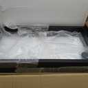 Metal Table Legs 30 Inch Heavy Duty Dining Desk Legs Black Metal Coffee Table Legs with Adjustable Feet Pads, Black, Set of 2