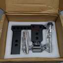 Geteen Trailer Hitches, Adjustable Trailer Hitch Ball Mount - Fits 2.5" Receiver, Dual Ball (2" x 2-5/16"), 7" Drop, 15,000 GTW - GT25072B
