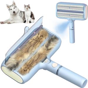 Pet Hair Removal Tool: New Upgraded Pet Hair Remover with Fur Bin-Reusable Lint Roller for Pet Hair-Cat and Dog Hair Remover for Couch, Furniture, Carpet, Clothes, Car Seat - Essential for Pet Owners
