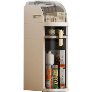 4-Tiers Narrow Bathroom Floor Storage Cabinet 18cm Plastic Drawers Organizer with Wheels Waterproof Bathroom Cabinet for Small Spaces Kitchen Laundry Living Room