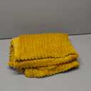 Fleece Blanket Throw Size – 51x63 In, Yellow Soft, Plush, Fluffy, Fuzzy, Warm, Cozy Perfect for Couch, Bed, Sofa - with Pompom Fringe Flannel
