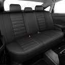 AOMSAZTO 5 Car Seat Covers Full Set Custom Fit for Honda Accord 2018 2019 2020 2021 2022 Waterproof Faux Leather Seat Covers Protectors Compatible Airbags (Only Fit for 5 Seats, Black)