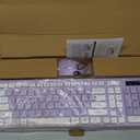 Wireless Keyboard and Mouse Combo, Full-Sized Wireless Keyboard and Adjustable DPI Mouse, 2.4GHz USB Receiver, Silent Keyboard and Mouse for PC, Windows, MAC, Desktop, Laptop(Purple)