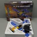 HAWK'S WORK 3 Channel RC Plane P-51D Mustang, Remote Control Airplane Ready to Fly, 2.4GHz 6-axis Gyro Stabilizer, Easy to Fly for Kids & Beginners