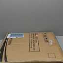 Patio Umbrella Base, 43lbs Outdoor Heavy Duty Square Concrete Stand, Fits 6-12ft Fringe Market Umbrella, Teak Brown