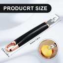 2 x Stainless Steel Channel Knife, Multifunctional Lemon Zester Fruit Peeler with Hanging Loop Lemon Twist Peeler Fruit Peeler Citrus Zester Tool for Cocktail Kitchen Home Bar (Black Gold)