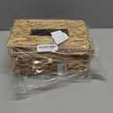 Water Hyacinth Tissue Box Cover Rectangular Decorative Woven Tissue Box Holder for Table Bathroom (10.2 x 6.1 x 4.7 inch)