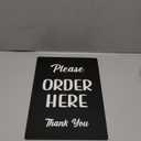 Please Order Here Sign - Cafe, Takeaway, Coffee Shop, Sandwich Shop, Counter Sign, A4 size (Black Adhesive)