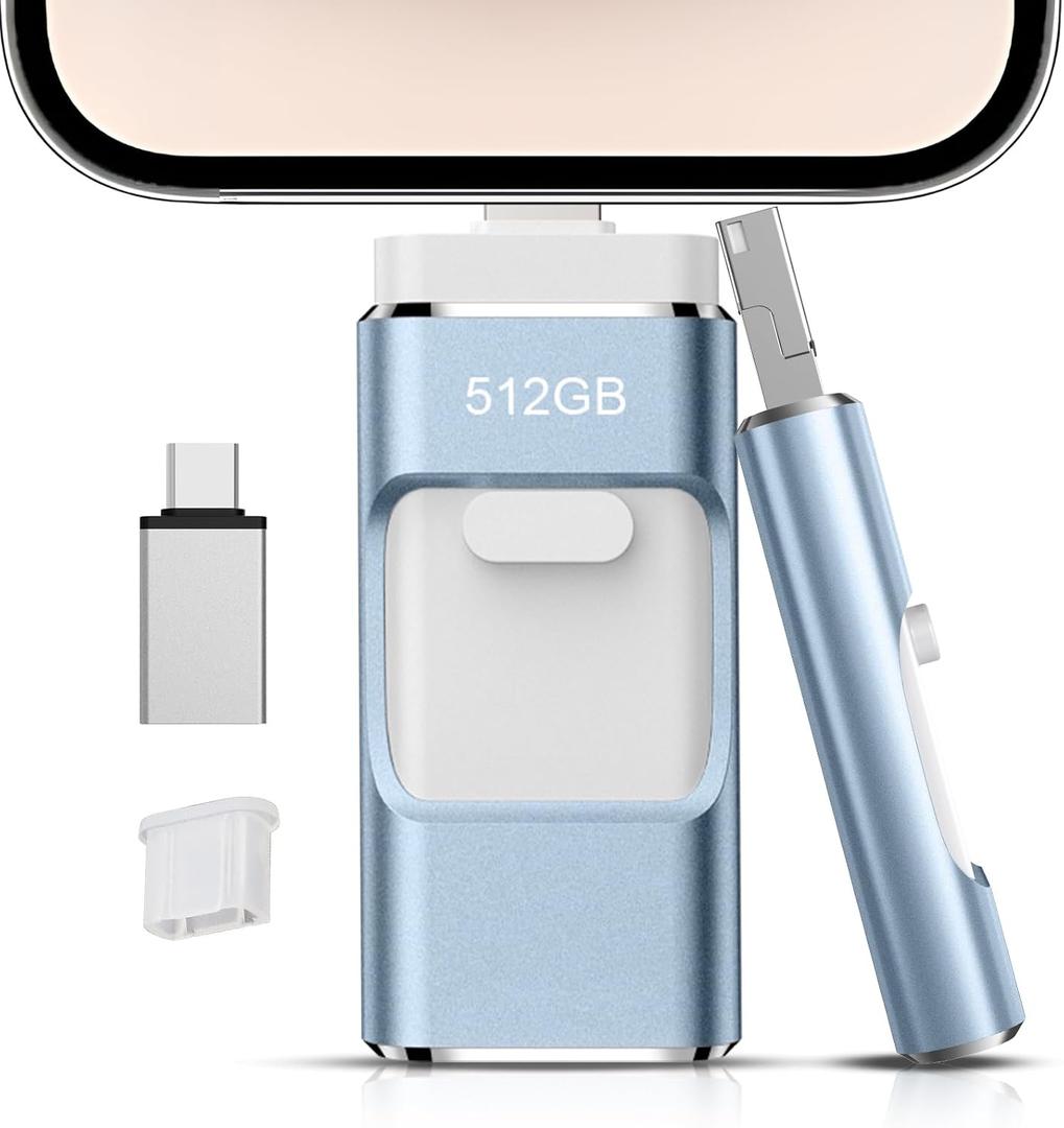 512GB Flash Drive[No App Required] Intended for Phone Tablet Androidphone and Comp