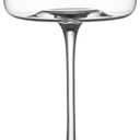 GLASSIQUE CADEAU Crystal Cocktail and Champagne Coupette Glasses | Set of 1 | 9 oz Elegant Long Stemmed Coupe Glassware for Gimlet, Espresso Martini, Daiquiri, Cosmopolitan | Fancy Round Saucers