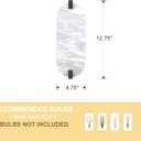 2 Pack 2 Light Oval 12.75" Alabaster Marble Bathroom Wall Sconce Modern Concise Style Wall Light Fixture,Dark Gray Finish for Bedroom Hallway Bedside