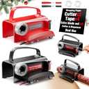 2-Pack Wrapping Paper Cutter with Wheels & Tape Dispenser - Gift Wrap Tool Kit with Replaceable Blades for Christmas, Birthday - Safe, Efficient, and Precise Cutting
