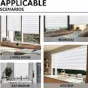 Cordless Zebra Blinds for Windows, Free-Stop Pull Down Roller Window Shades with Valance, Light Filtering Dual Layers Sheer Shades for Home and Office, White, 32" W x 72" H