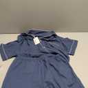 Ekouaer Womens Cotton Pajamas Set Classic Short Sleeve Pjs Set Soft Button Down Sleepwear Loungewear (Small, Navy Blue)