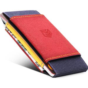 Elastic Wallet for Men & Women – Slim Minimalist Front Pocket Credit Card Holder, Stretch Fabric Design Fits 10 Cards & Cash – Compact Everyday Carry Wallet for Travel & Daily Use