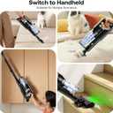Trucozie Cordless Vacuum Cleaner, Self-Standing Lightweight Stick Vacuum with 50 mins Runtime, Powerful Suction, Anti-Tangle Wireless Vacuum for Home, Hardwood Floor, Carpet, Pet Hair, Black