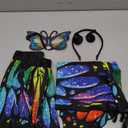 Jackcell Butterfly Wings Costumes for Girls, Butterfly Cape Halloween Costume with Kids Fairy Skirt,Fairy Dress Up Cosplay (Brilliant Rainbow)