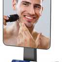 Shower Mirror Fogless for Shaving, Fogless Mirror for Shower with Razor Holder, NO-Drilling & Removable, Shatterproof & Waterproof with 2 Adhesive Hooks