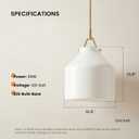 Nordic Milk Glass Pendant Light, Glass Pendant Lights Kitchen Island - Industrial Light Fixture for Living Room, Dinging Room, Bedroom, Kitchen(10.75 Inch)
