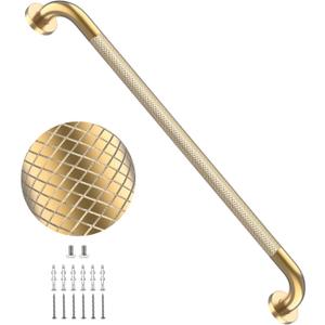 32 Inch Brushed Gold Grab Bars for Shower with Anti-Slip Knurled Grip