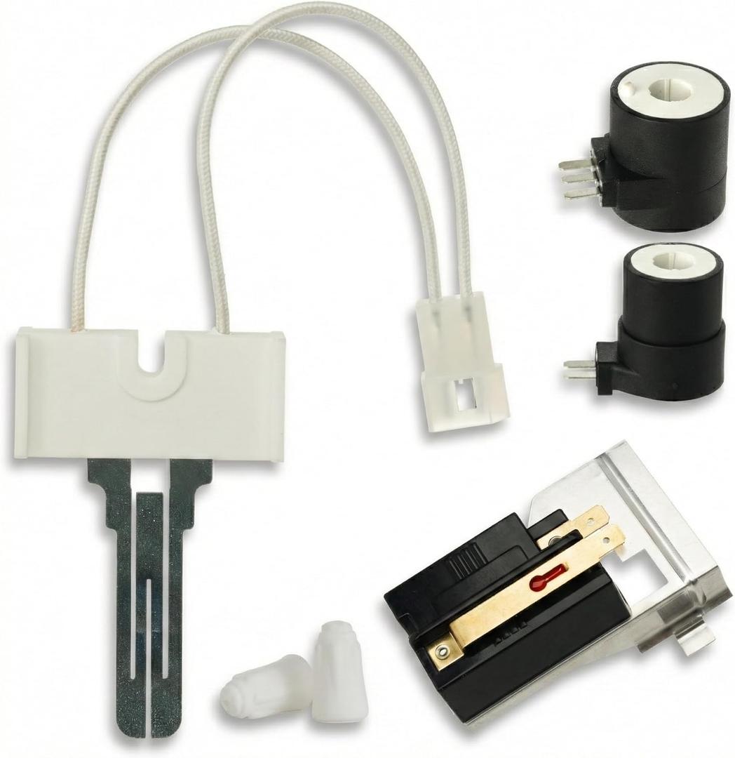 [2026 Upgraded] BlueStars Dryer Repair Kit 338906 Gas Dryer Flame Sensor & 279311 Igniter & 279834 Gas Valve Solenoid Coils - For Whirlpool Kenmore Maytag - Replaces WP338906 AP3094251 PS334310