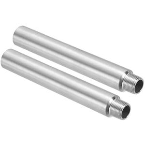 PATIKIL 304 Stainless Steel Pipe Fitting 1/2" NPT Male to 1/2" NPT Female Thread, 8inch/200mm Length Nipple Cast Pipe Coupling Fitting Connector