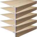 5 Pcs Wire Rack Covers24'' x 12'' x 2.8'' Storage Rooms Cut-able Thickened Foamed PVC, Moisture-proof Waterproof and Pressure-resistant Elm Wood Color Suitable For Supermarket Shelves Kitchen Closets